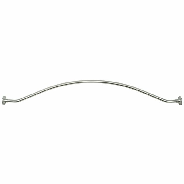 Pamex 5ft Spacious Shower Rod with Flange Bright Chrome Finish BSRCP573